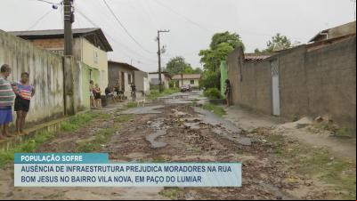 Moradores reclamam de problemas de pavimentação em Paço do Lumiar