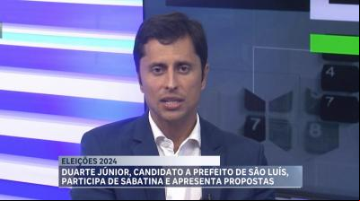 Duarte Jr., candidato a prefeito de São Luís, apresenta propostas no Balanço Geral-MA