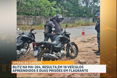 Operação Kadron apreende 18 motocicletas em Paço do Lumiar