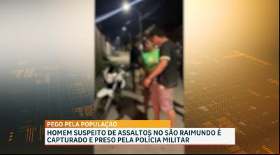 PM conduz suspeito de assalto no São Raimundo, em São Luís