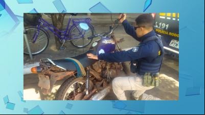 PRF apreende motocicleta com sinais de adulteração em Governador Edison Lobão