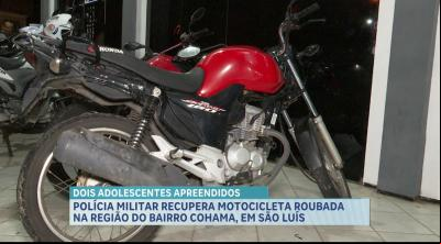 PM recupera moto roubada na Cohama, em São Luís