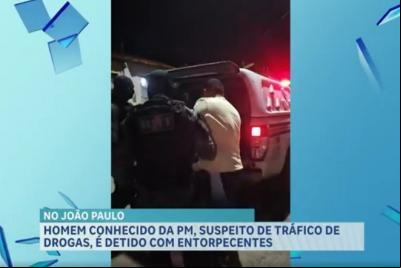 Polícia detém suspeito de tráfico e apreende drogas e arma branca em São Luís
